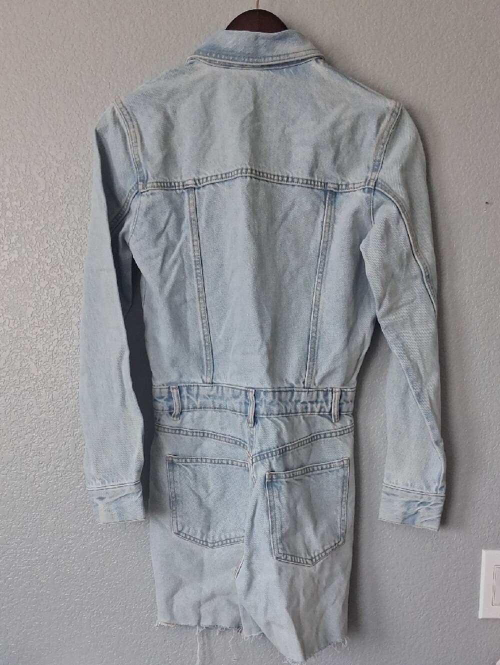 Zara Light Blue Denim Mini Dress - Picture 2 of 4